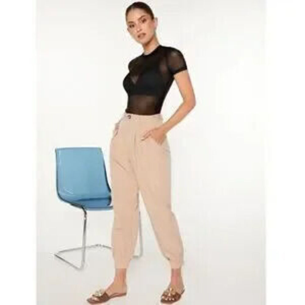 Black Short Sleeve Mesh Pullover Top Tee Shirt - Picture 5 of 5